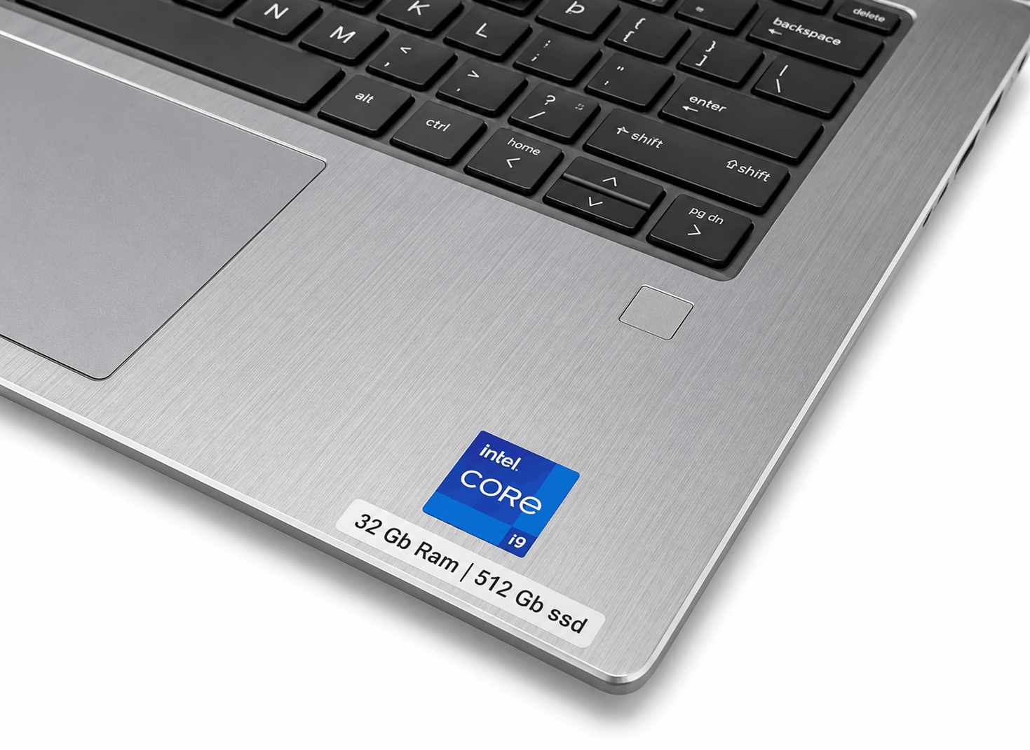 HP ZBook workstation, palm rest and Intel Core i9 detail